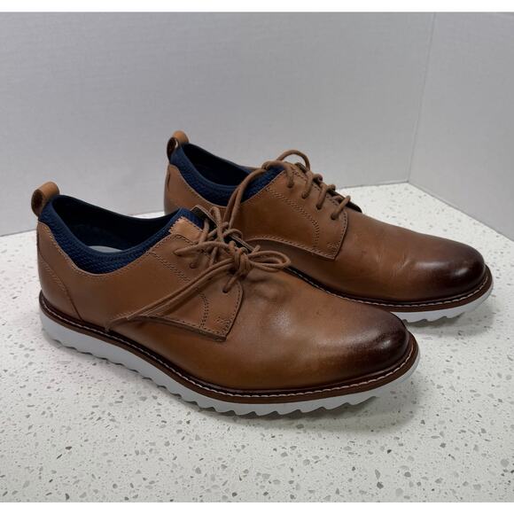 Johnston & Murphy Shoes Mens 10 Oxford Derby Casual Dress Leather Comfort Brown Johnston & Murphy Shoes Mens 10 Oxford Derby Casual Dress  main image 4